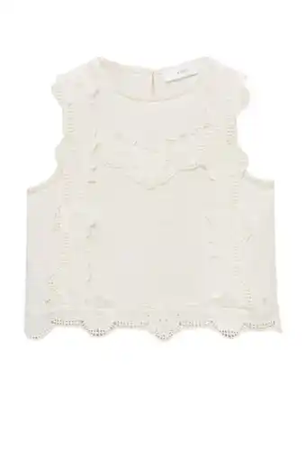 Wehkamp Mango Kids top lichtbeige aanbieding