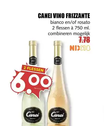 MCD Supermarkt Canei vino frizzante bianco en-of rosato 750 ml aanbieding