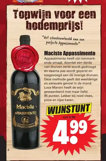 Dirk Maciste Appassimento aanbieding