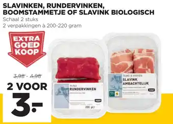 Jumbo Slavinken, rundervinken, boomstammetje of slavink biologisch 200-220gram aanbieding