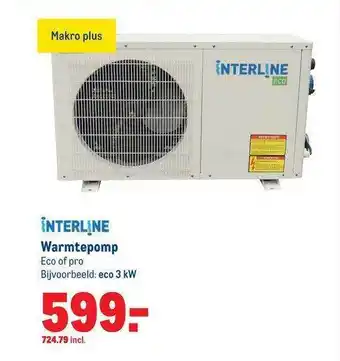 Makro Interline warmtepomp aanbieding