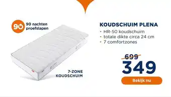 TotaalBED Koudschuim Plena aanbieding