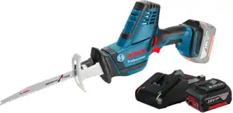 Coolblue Bosch Professional GSA 18V-LI C + Bosch Professional 18V 4,0 Ah GBA Accu en snellader aanbieding