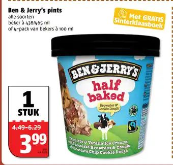 Poiesz Ben & Jerry's pints 438/465ml aanbieding