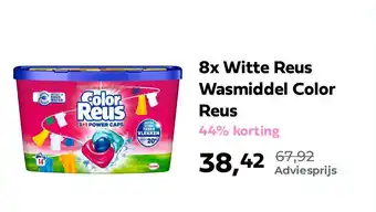 Plein.nl 8x Witte Reus Wasmiddel Color Reus aanbieding