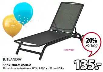 Jysk Hanstholm ligbed 63x200x31 cm aanbieding