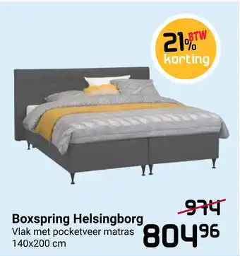 Beddenreus Boxspring helsingborg 140x200 cm aanbieding