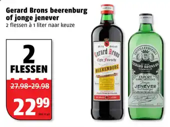 Poiesz Gerard Brons beerenburg of jonge jenever 1L aanbieding