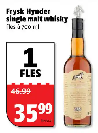 Poiesz Frysk Hynder single malt whisky 700ml aanbieding