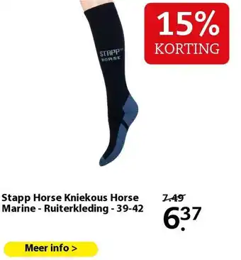 Boerenbond Stapp Horse Kniekous Horse Marine - Ruiterkleding - 39-42 aanbieding