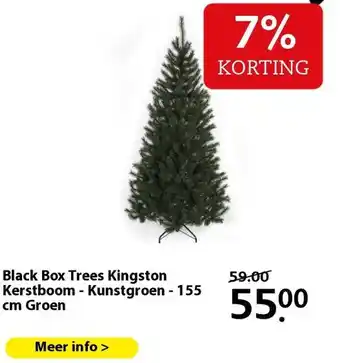 Pets Place Black Box Trees Kingston Kerstboom - Kunstgroen - 155 cm Groen aanbieding