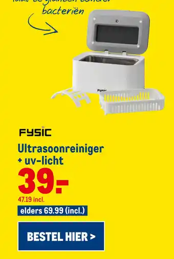 Makro Ultrasoonreiniger + uv-licht aanbieding