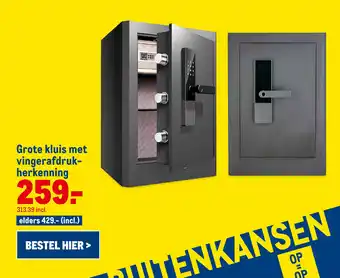 Makro Grote kluis met vingerafdruk-herkening aanbieding