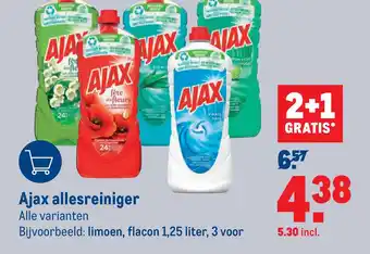 Makro Ajax allesreiniger 1.25 liter aanbieding