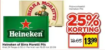 Vomar Voordeelmarkt Heineken of birra moretti pils aanbieding