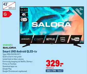 Makro Smart UHD Android QLED-tv aanbieding