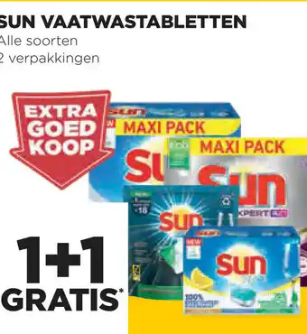 Jumbo Sun vaatwastabletten 1+1 aanbieding