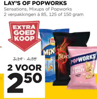 Jumbo Lay's of Popworks 2*85/125/150g aanbieding