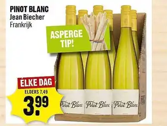 Dirck 3 Pinot blanc jean biecher aanbieding