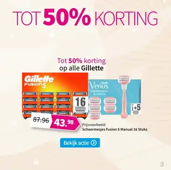 Plein.nl Gillette scheermesjes aanbieding