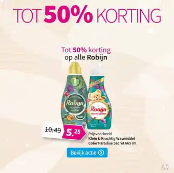 Plein.nl Robijn KLein & Krachtig wasmiddel Color Paradise Secret 665 ml aanbieding