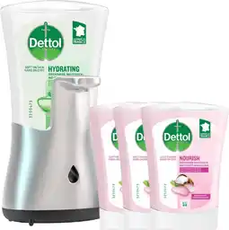 Bol.com Dettol Automatische Zeepdispenser + Navulling - Galamboter - 3x 250 ml aanbieding