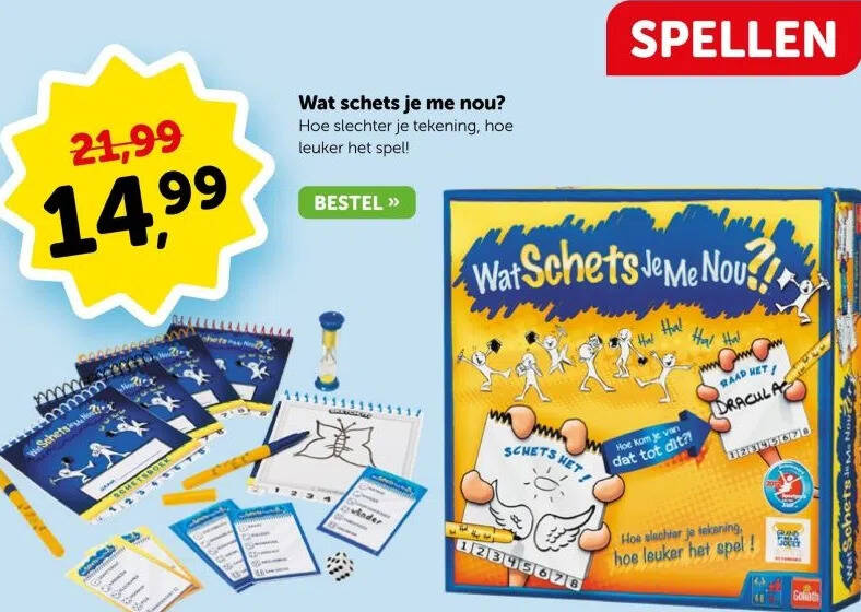 Wat schets je me nou? aanbieding bij Boekenvoordeel
