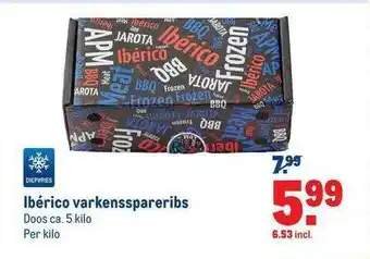 Makro Ibérico Varkensspareribs aanbieding