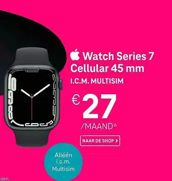 T-mobile Apple watch series 7 cellular 45 mm aanbieding