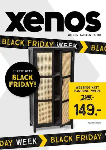 Xenos Webbing kast Bandung zwart aanbieding