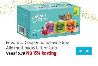 Intratuin Edgard & cooper hondenvoeding aanbieding