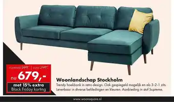 Woonsquare Woonlandschap stockhold trendy hoekbank aanbieding