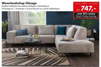 Woonsquare Woonlandschap chicago strakke hoekbank aanbieding