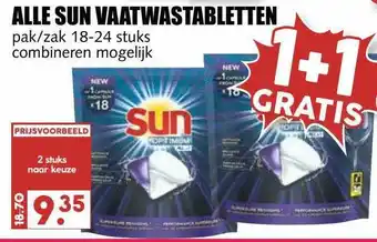 MCD Supermarkt Alle sun vaatwastabletten aanbieding