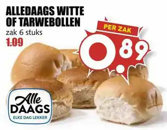 MCD Supermarkt Alledaags witte of tarwebollen aanbieding