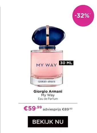 ICI Paris XL Giorgio armani my way aanbieding
