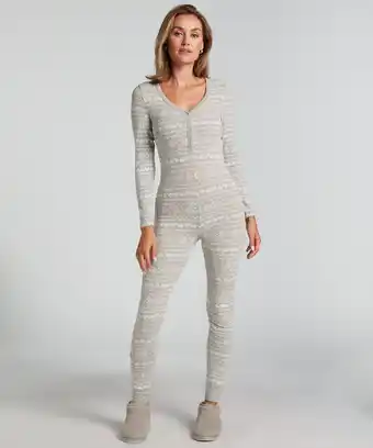 Hunkemoller Hunkemöller Onesie Grijs aanbieding