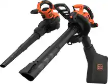 Praxis Black+Decker elektrische bladblazer/-zuiger BEBLV300SB-QS - 40L opvangzak - 3000W aanbieding