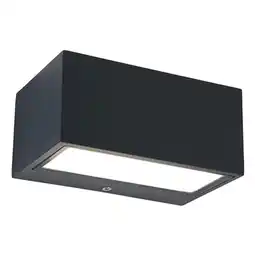 Praxis Lutec buiten wandlamp Gemini antraciet 9W aanbieding