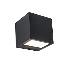 Praxis Lutec wandlamp Gemini mini matzwart 9W aanbieding