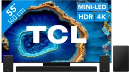 Coolblue TCL QD Mini-LED 55C803 (2023) + TCL Q85H aanbieding