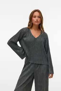 Wehkamp VERO MODA glitter top zwart aanbieding