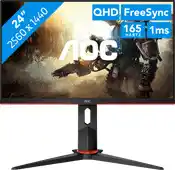 Amazon AOC G2 Q24G2A/BK LED display 60,5 cm (23.8) 2560 x 1440 pixels Quad HD LCD Noir, Rouge aanbieding