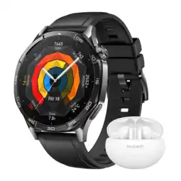 MediaMarkt Huawei Watch Gt5 46 Mm + Freebuds 5i (bundel) - Smartwatch Zwart aanbieding