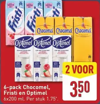 ALDI 6-pack Chocomel, Fristi en Optimel aanbieding