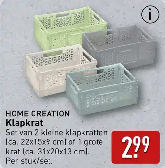 ALDI Home creation klapkrat aanbieding