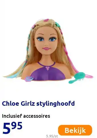 Action Chloe Girlz stylinghoofd aanbieding