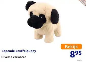 Action Lopende knuffelpuppy aanbieding