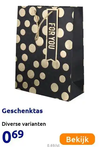 Action Geschenktas aanbieding