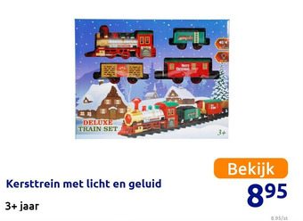 Action Kersttrein met licht en geluid aanbieding